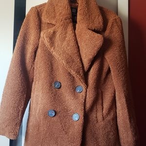 Rue Valentina Teddybear Fleece Peacoat